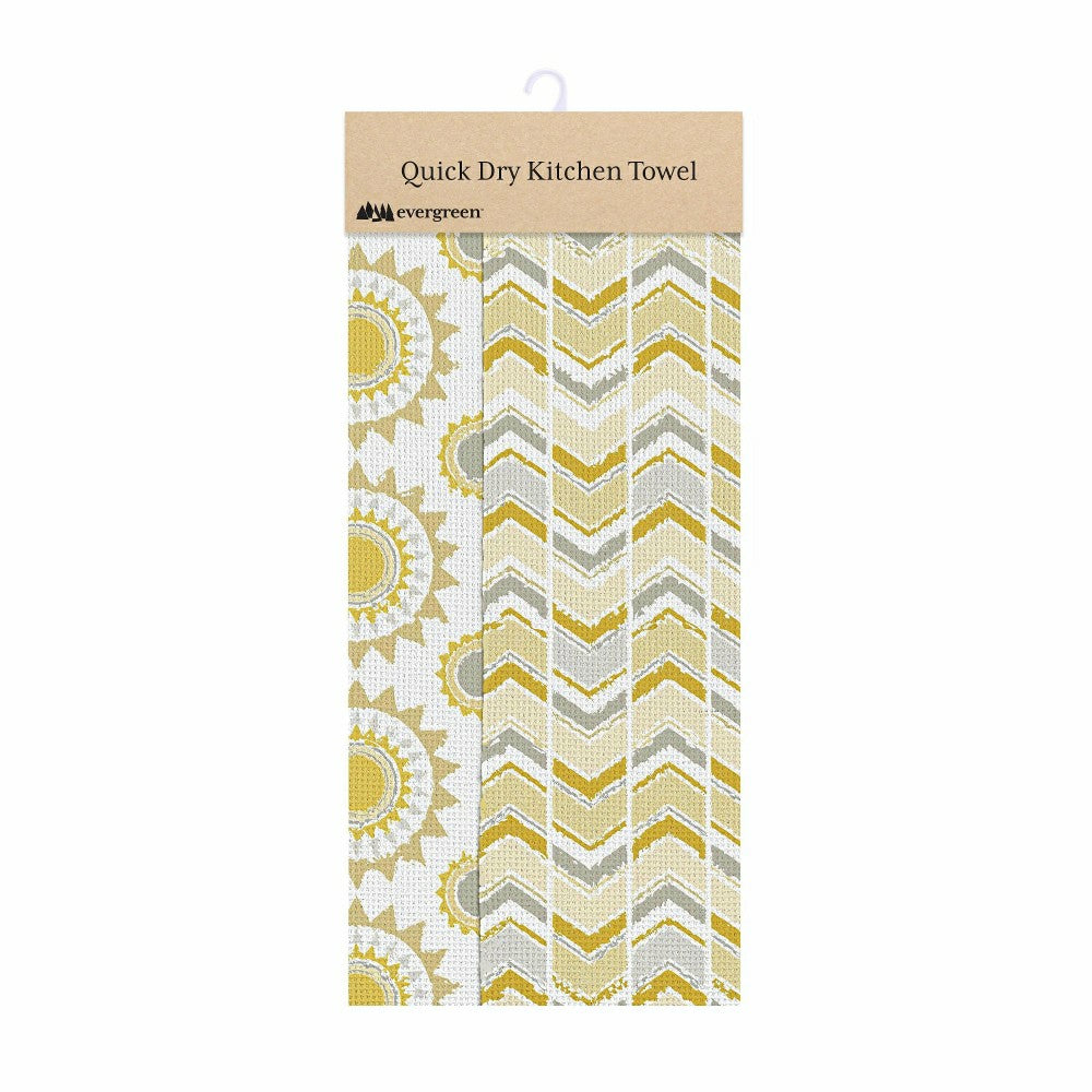 Plow & Hearth Sunrays Quick Dry Kitchen Towel, 18" x 30"