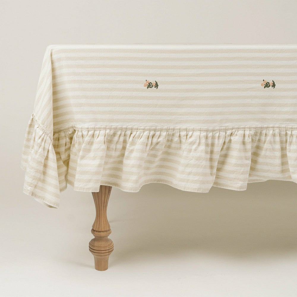 Plow & Hearth Frances Ruffled Tablecloth