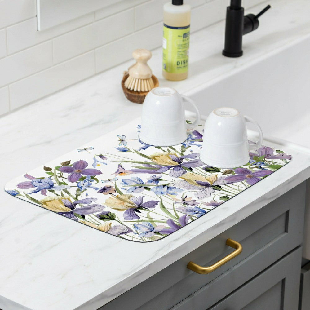 Plow & Hearth VivaStyle Golden Lilac Drying Mat, 20"x15”