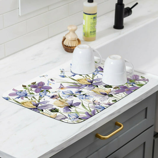 Plow & Hearth VivaStyle Golden Lilac Drying Mat, 20"x15”