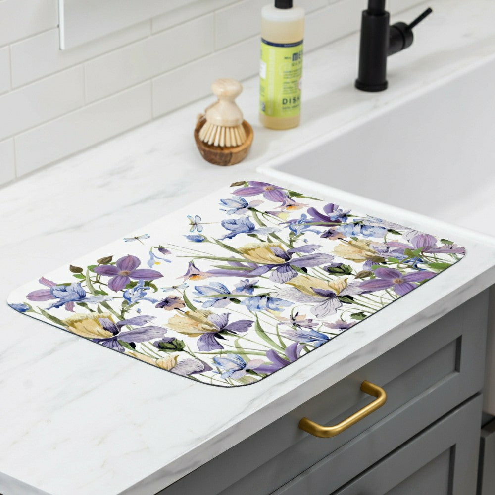 Plow & Hearth VivaStyle Golden Lilac Drying Mat, 20"x15”