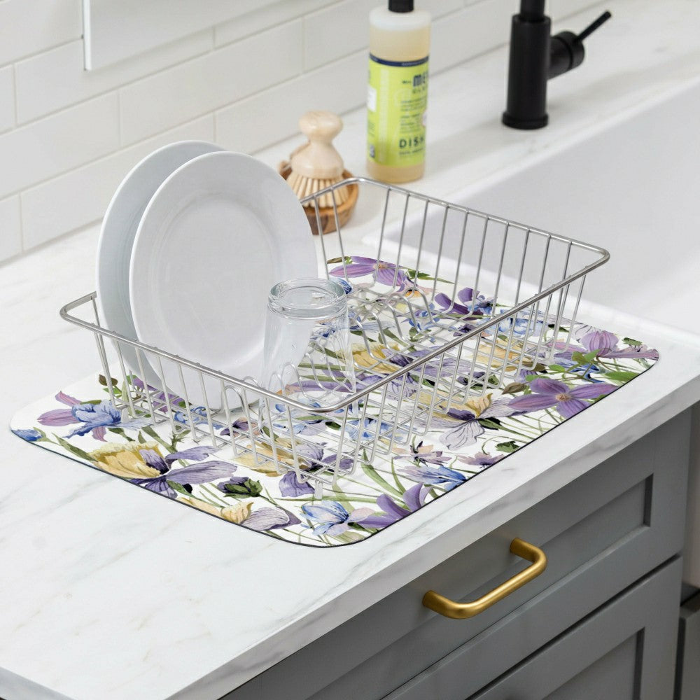 Plow & Hearth VivaStyle Golden Lilac Drying Mat, 20"x15”