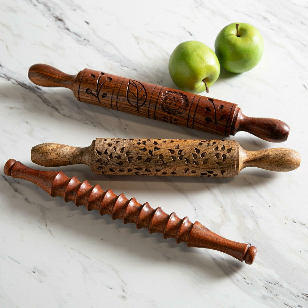 Plow & Hearth HANDCRVD ROLLING PIN