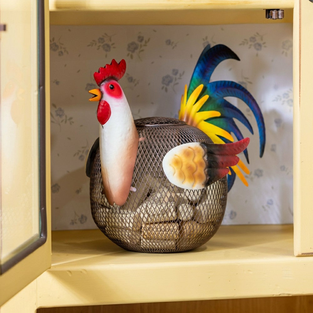 Plow & Hearth Hillside Pasture Barware Accessory Cork Collector, Farm Rooster