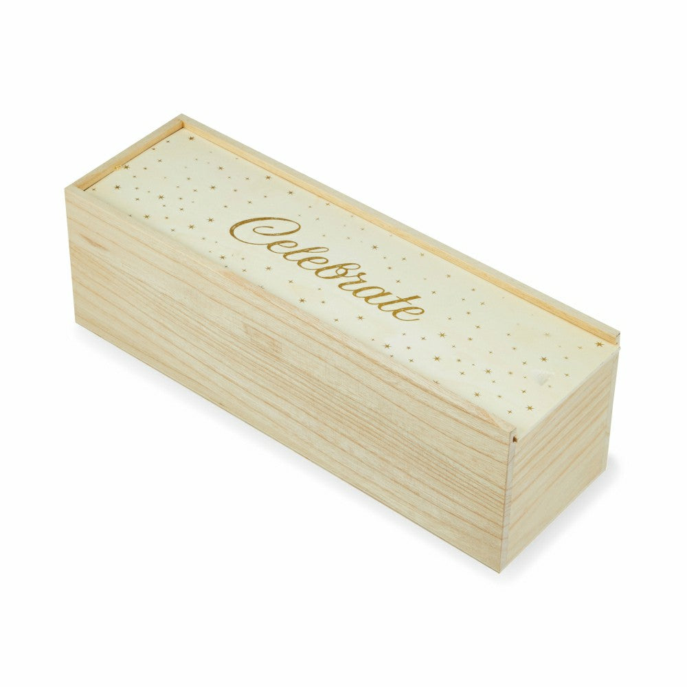 Plow & Hearth Starlight 1 Bottle Wooden Box