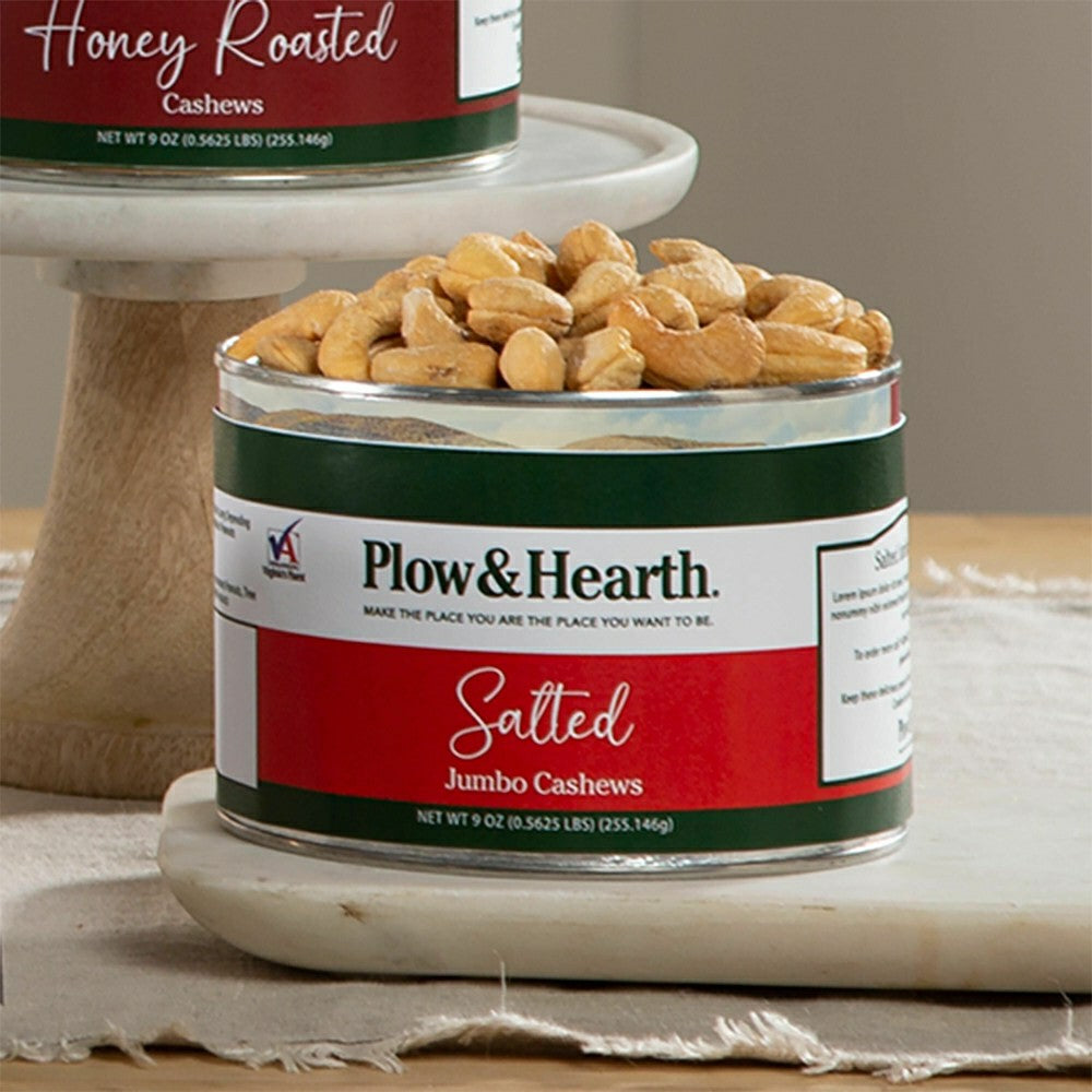 Plow & Hearth Cashew Tower Gift Set: Salted, Honey Toasted & Chocolate Covered Cashews