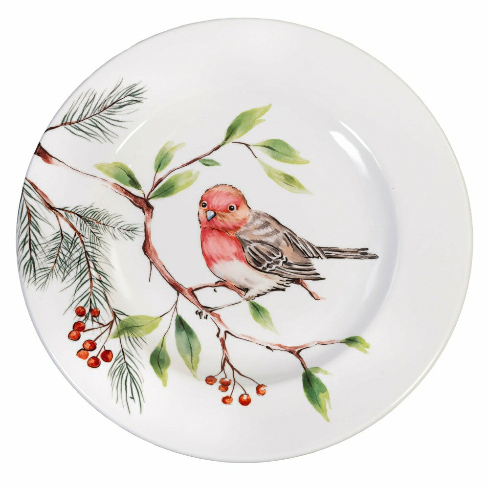 Plow & Hearth Snowbirds Salad Plate Melamine Bluejay, 8.6"