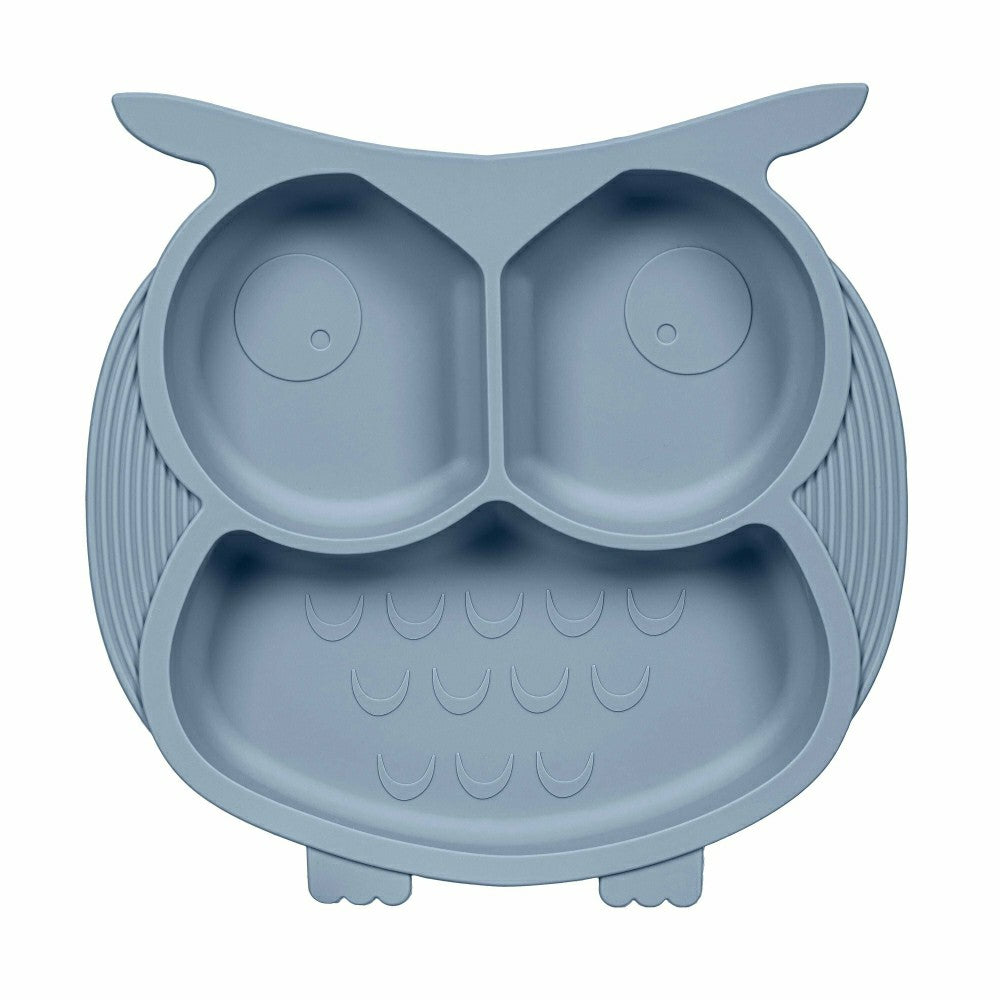 Plow & Hearth Owl Silicone Baby Feeding Set