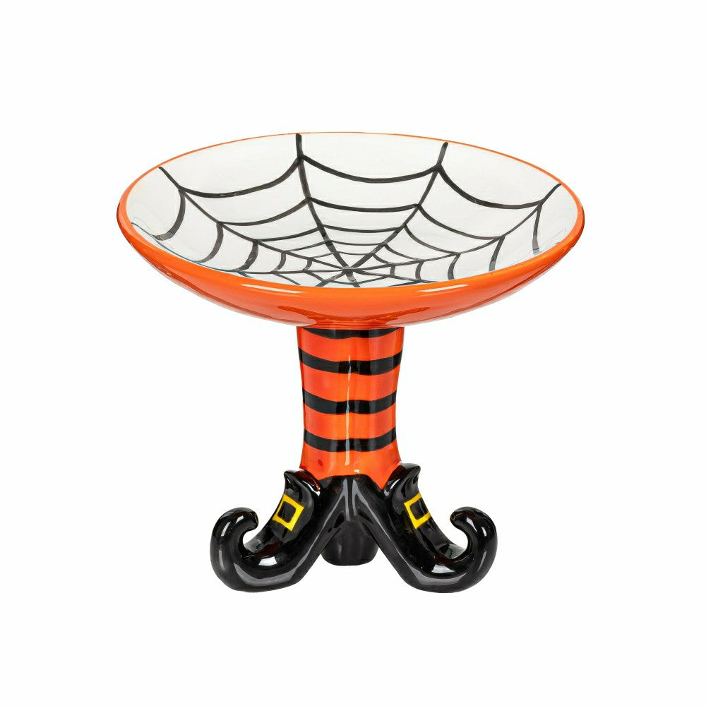 Plow & Hearth Witch Leg Ceramic Serving Dish, 7.5"L