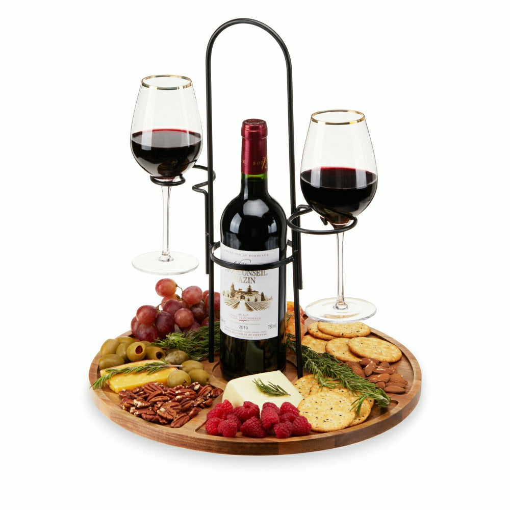 Plow & Hearth Wine & Cheese Caddy
