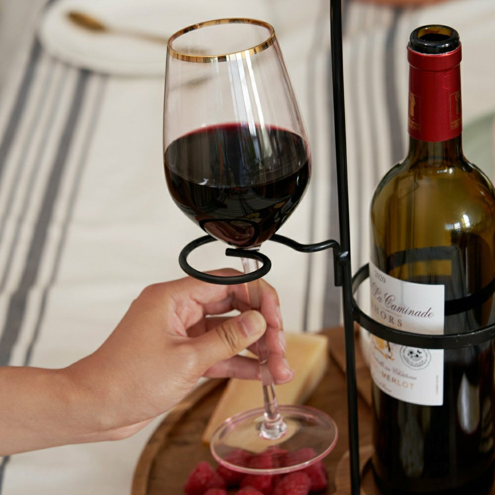 Plow & Hearth Wine & Cheese Caddy