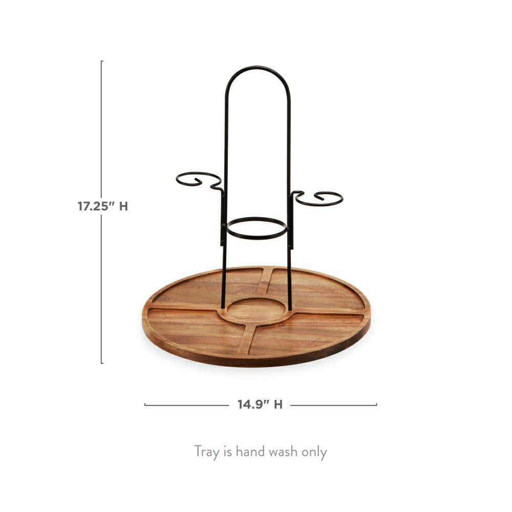 Plow & Hearth Wine & Cheese Caddy