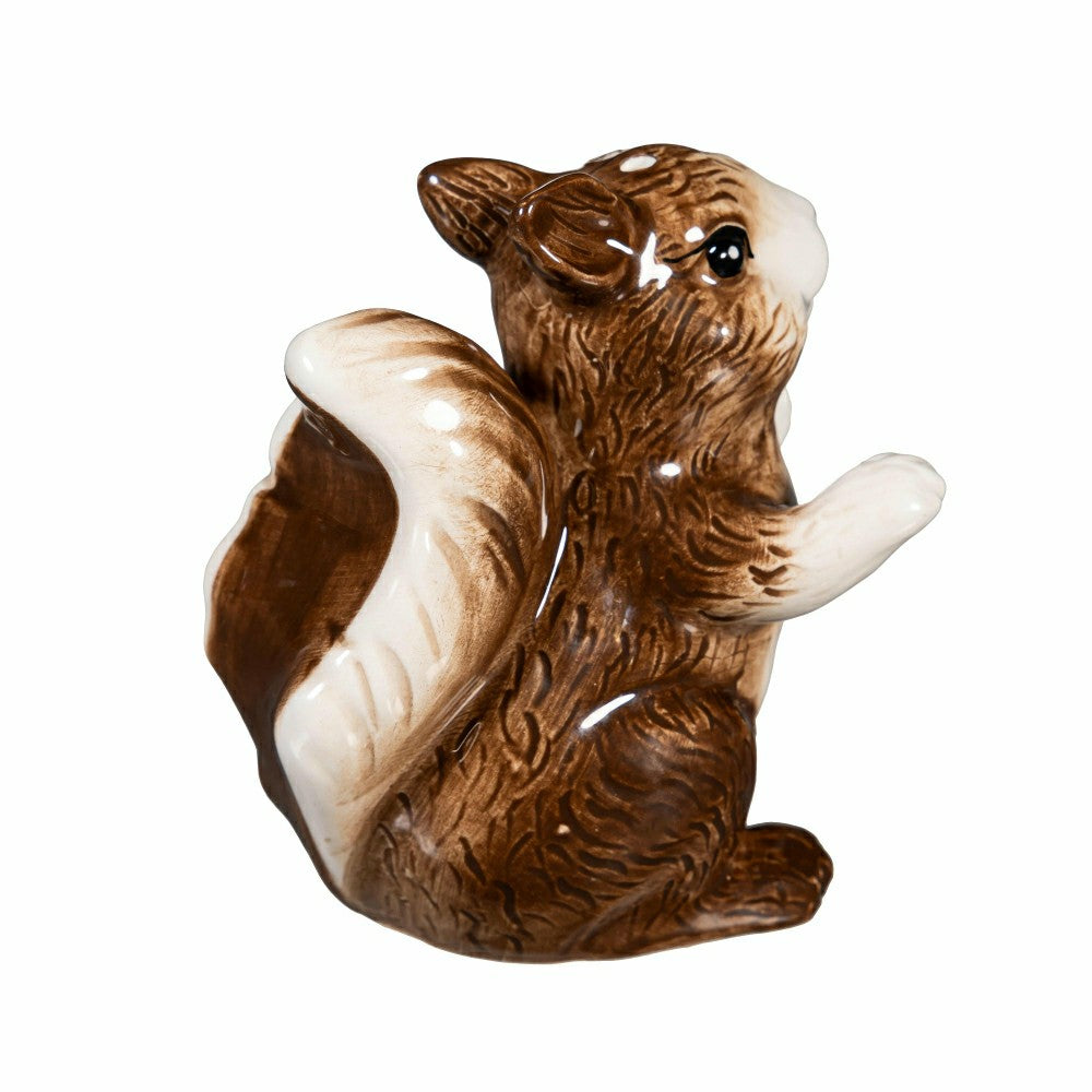 Plow & Hearth Woodland Storybook Salt & Pepper Shakers Ceramic Squirrel with Acorn,
