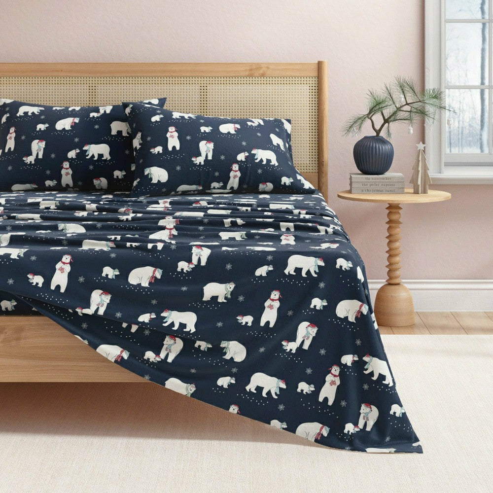 Plow & Hearth 4-Piece Turkish Cotton Flannel Sheet - Whittaker Collection