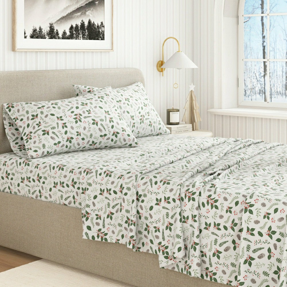 Plow & Hearth 4-Piece Turkish Cotton Flannel Sheet - Whittaker Collection