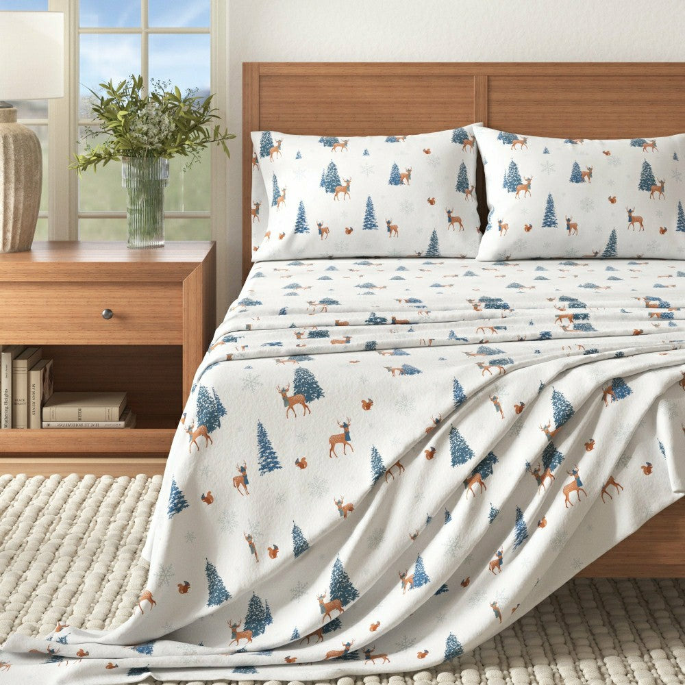 Plow & Hearth 4-Piece Turkish Cotton Flannel Sheet - Whittaker Collection