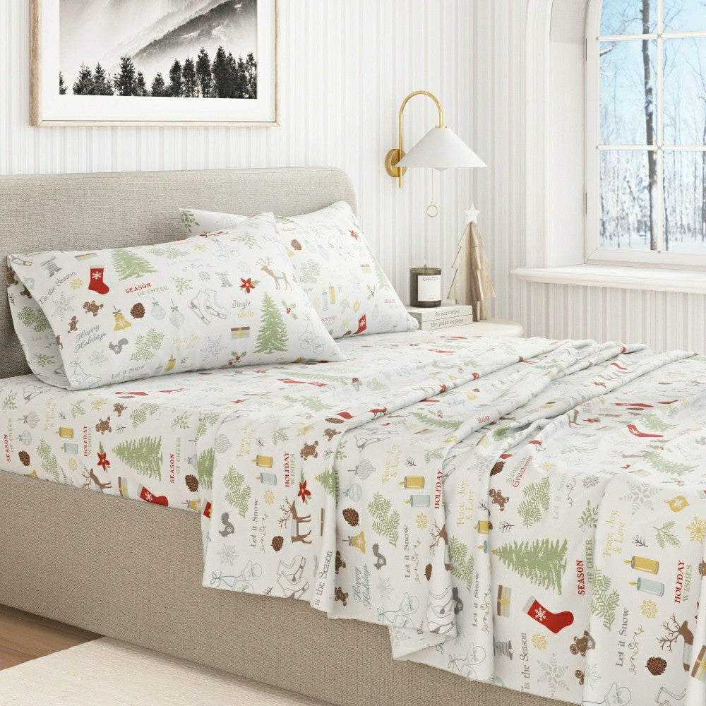 Plow & Hearth 4-Piece Turkish Cotton Flannel Sheet - Whittaker Collection