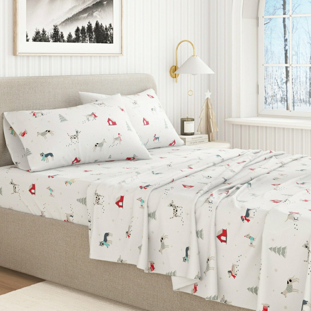 Plow & Hearth 4-Piece Turkish Cotton Flannel Sheet - Whittaker Collection