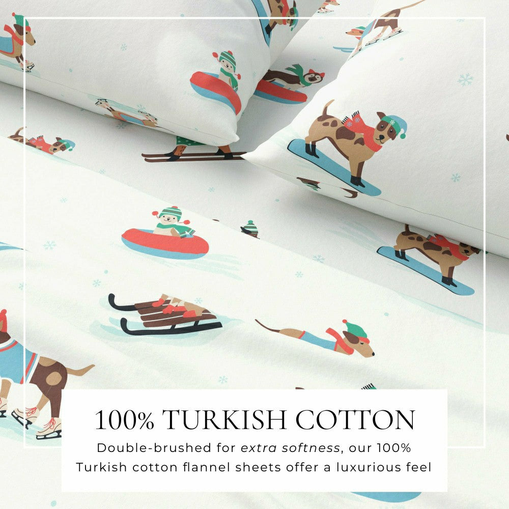 Plow & Hearth 4-Piece Turkish Cotton Flannel Sheet - Whittaker Collection