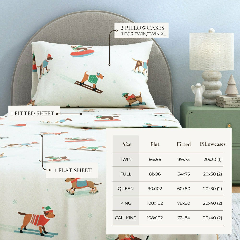 Plow & Hearth 4-Piece Turkish Cotton Flannel Sheet - Whittaker Collection