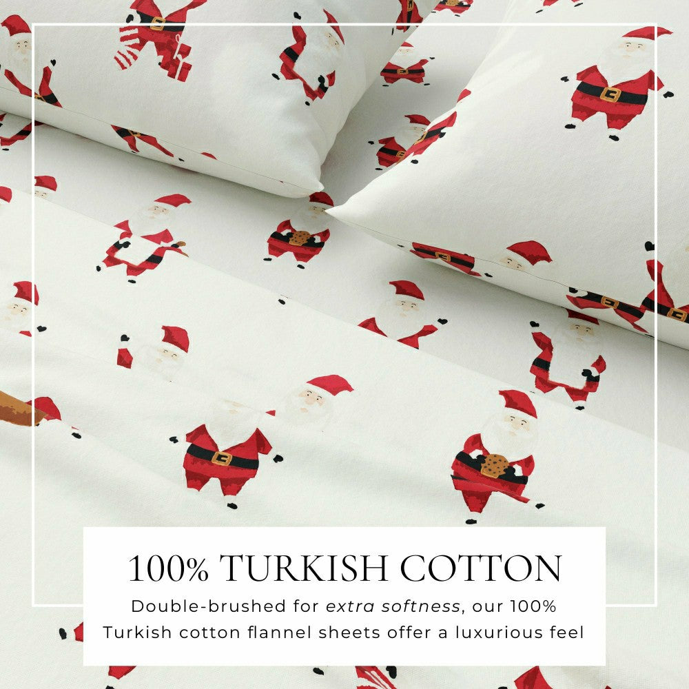 Plow & Hearth 4-Piece Turkish Cotton Flannel Sheet - Whittaker Collection