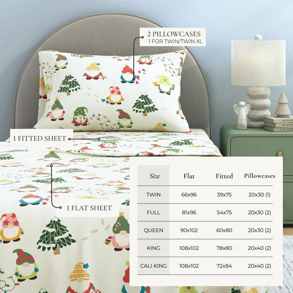 Plow & Hearth 4-Piece Turkish Cotton Flannel Sheet - Whittaker Collection