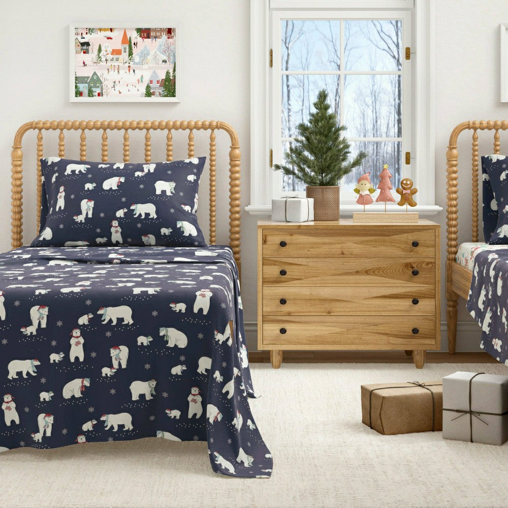 Plow & Hearth 4-Piece Turkish Cotton Flannel Sheet - Whittaker Collection