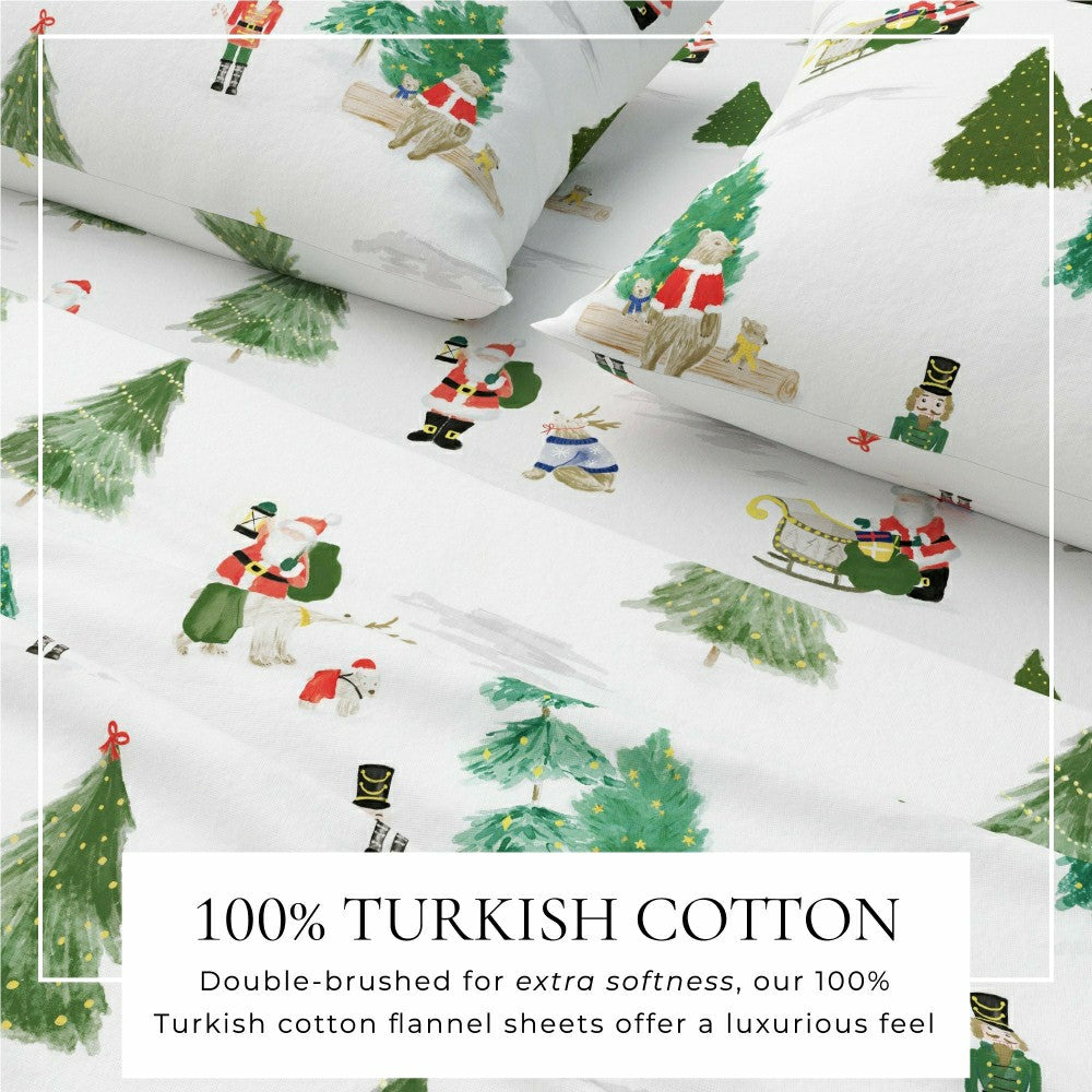 Plow & Hearth 4-Piece Turkish Cotton Flannel Sheet - Whittaker Collection