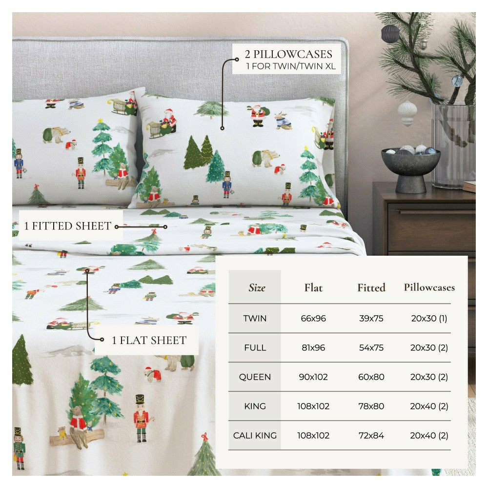 Plow & Hearth 4-Piece Turkish Cotton Flannel Sheet - Whittaker Collection