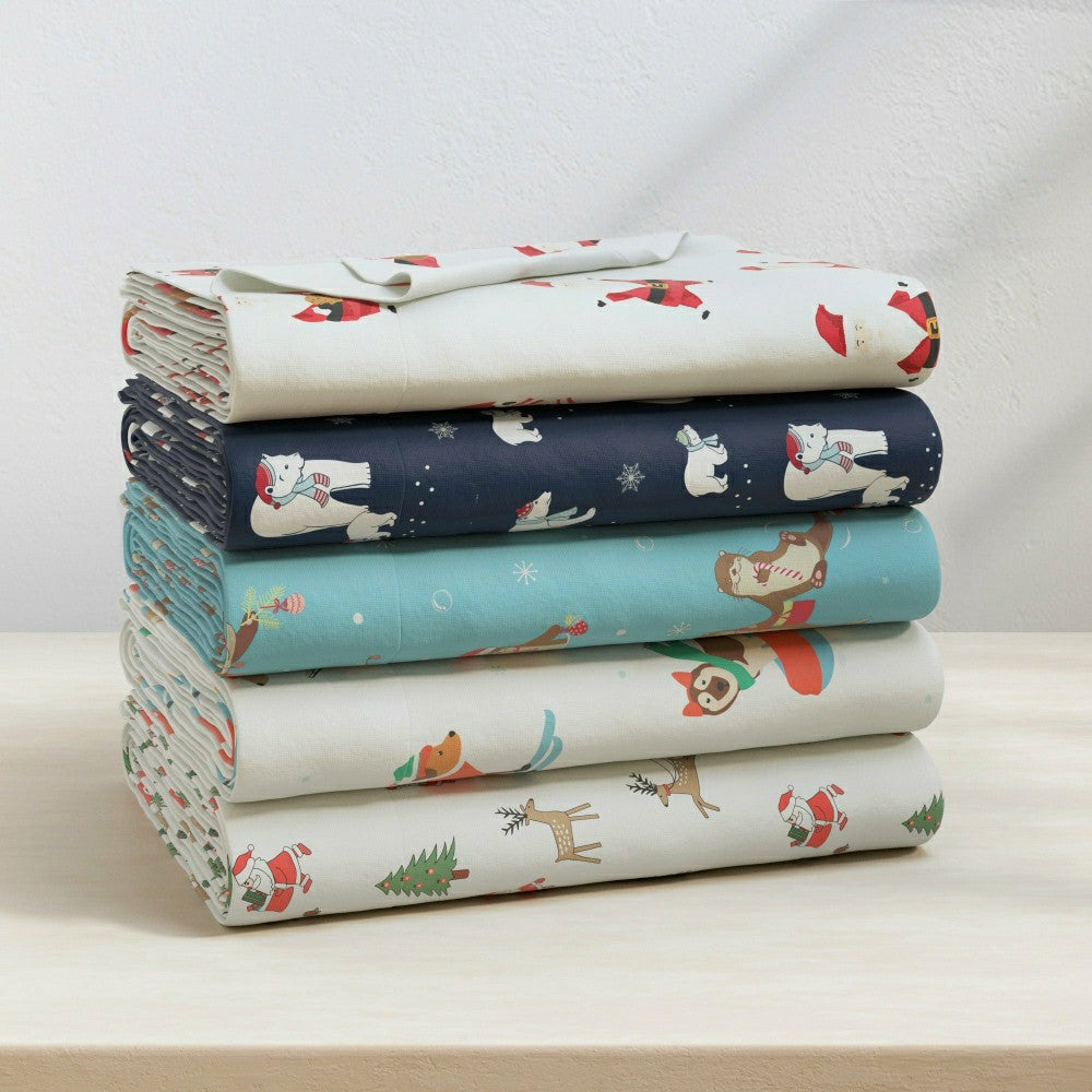 Plow & Hearth 4-Piece Turkish Cotton Flannel Sheet - Whittaker Collection