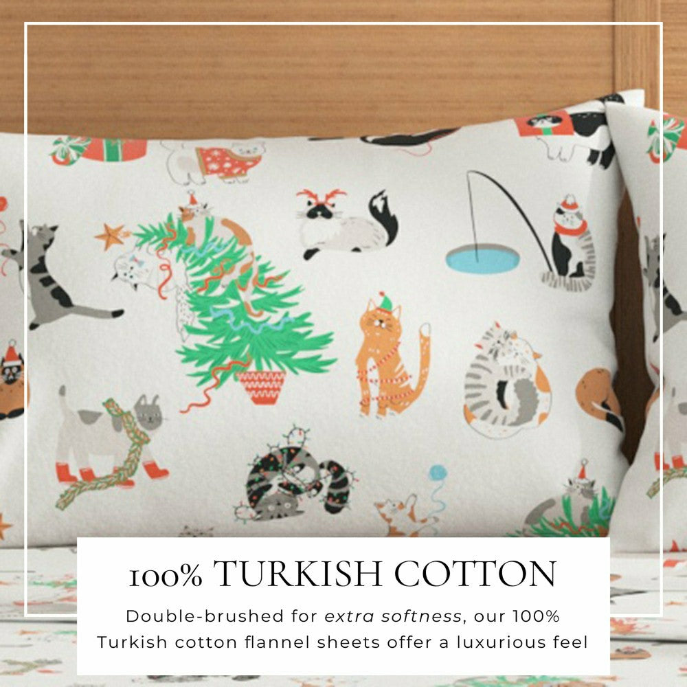 Plow & Hearth 4-Piece Turkish Cotton Flannel Sheet - Whittaker Collection