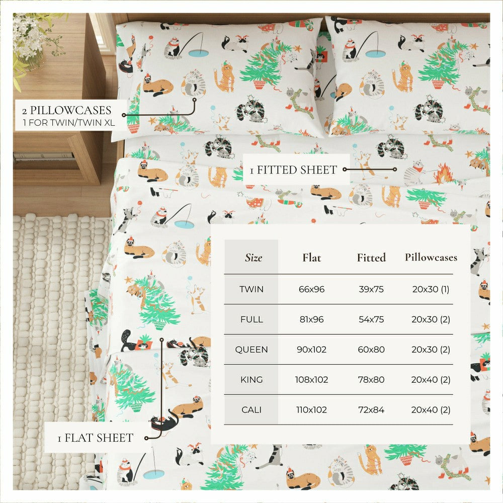 Plow & Hearth 4-Piece Turkish Cotton Flannel Sheet - Whittaker Collection