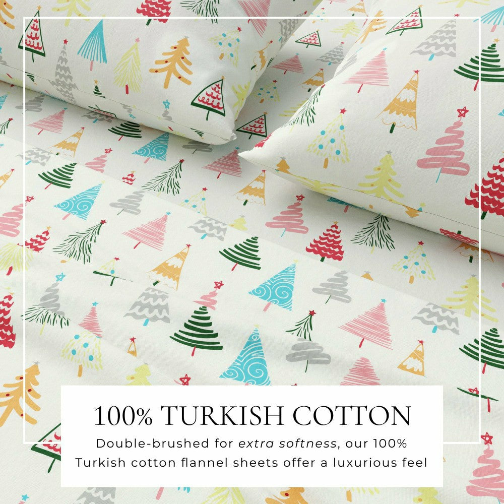 Plow & Hearth 4-Piece Turkish Cotton Flannel Sheet - Whittaker Collection