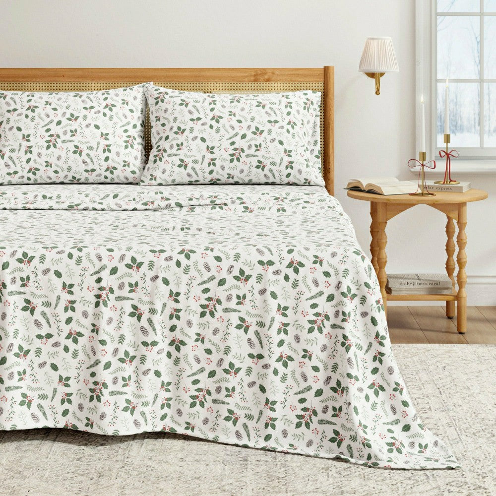 Plow & Hearth 4-Piece Turkish Cotton Flannel Sheet - Whittaker Collection