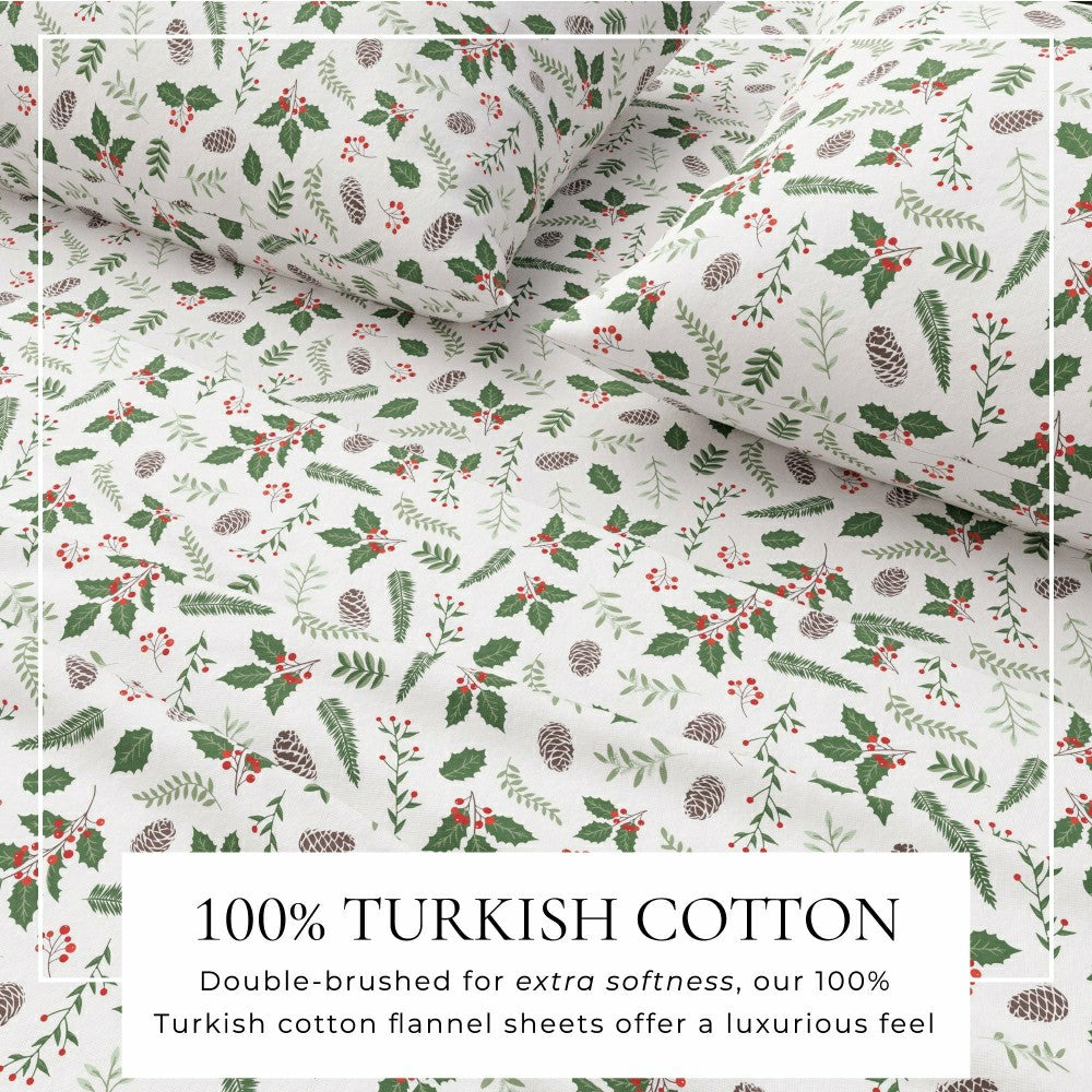 Plow & Hearth 4-Piece Turkish Cotton Flannel Sheet - Whittaker Collection