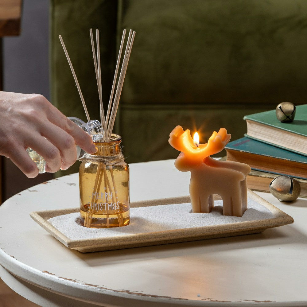 Plow & Hearth Shades of Emerald Candle and Diffuser, Candle and Accessories, Set