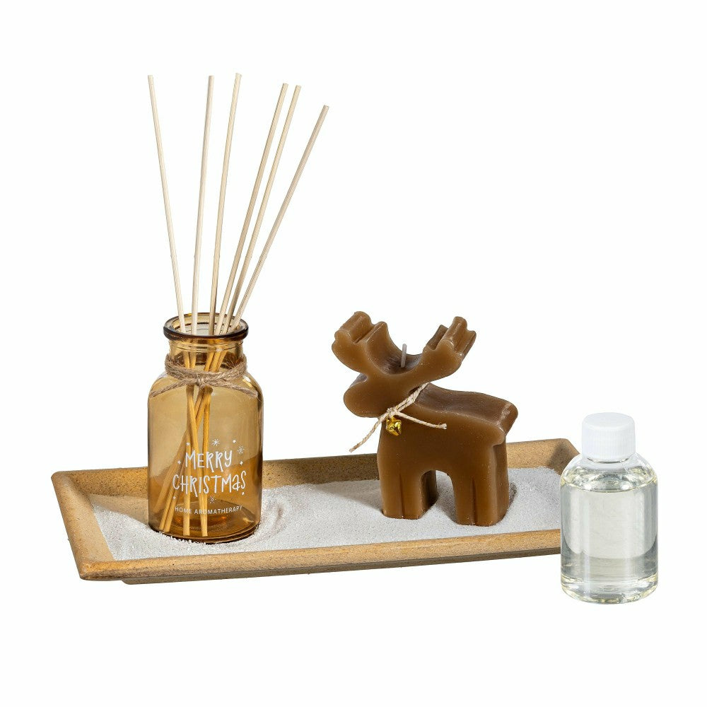 Plow & Hearth Shades of Emerald Candle and Diffuser, Candle and Accessories, Set
