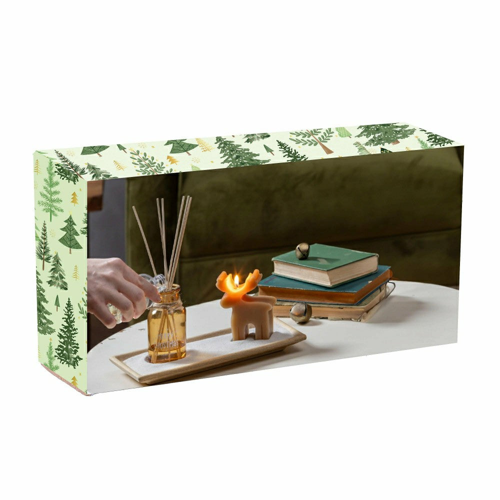 Plow & Hearth Shades of Emerald Candle and Diffuser, Candle and Accessories, Set