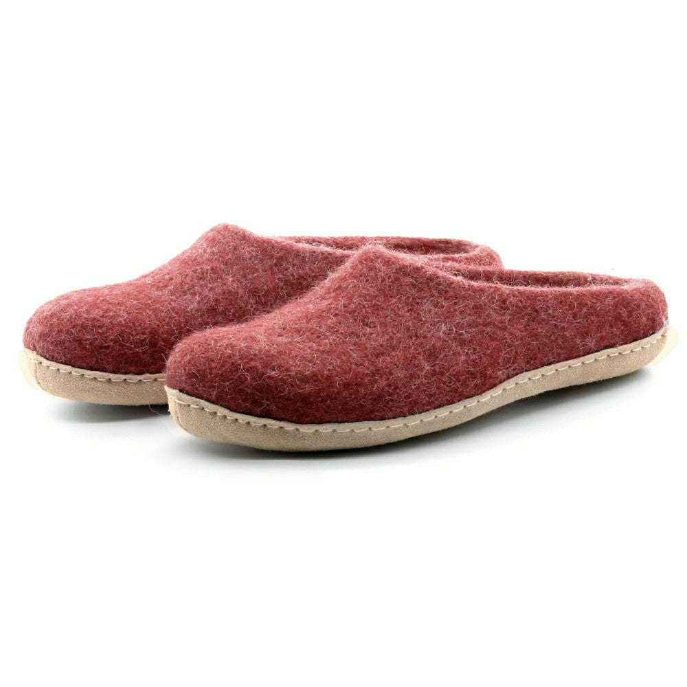 Plow & Hearth Womens Astoria Wool House Slippers