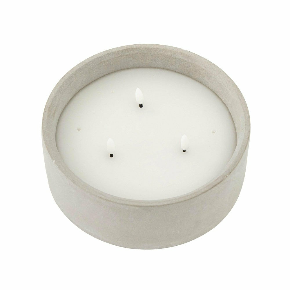 Plow & Hearth Gray LED Outdoor Candle