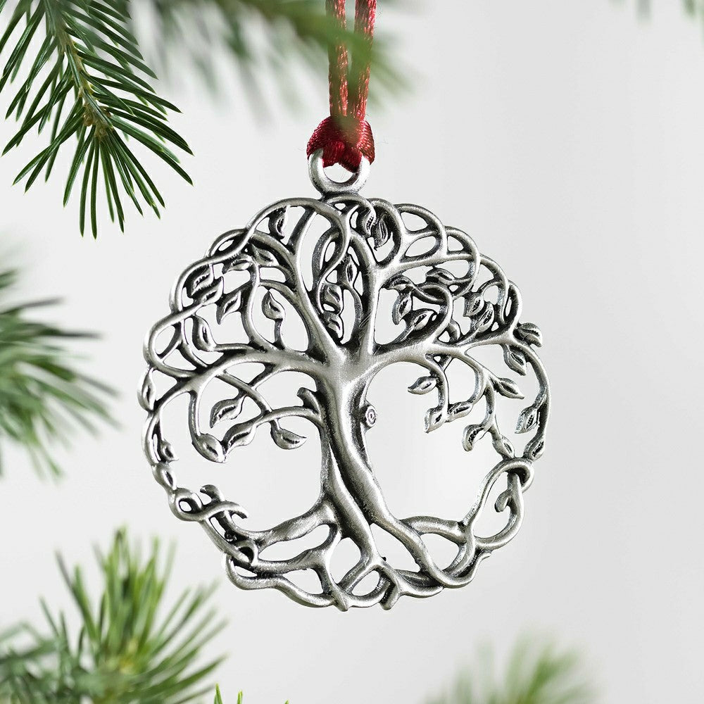 Plow & Hearth Tree of Life Solid Pewter Ornament