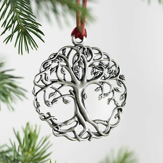 Plow & Hearth Tree of Life Solid Pewter Ornament