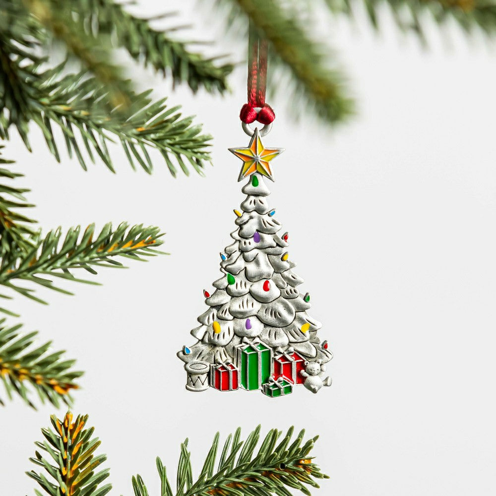 Plow & Hearth Solid Pewter Christmas Tree Ornament