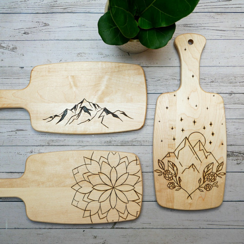 Plow & Hearth Wood Burned Cutting Board Kit