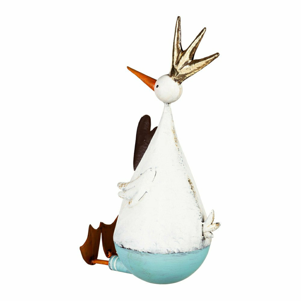 Plow & Hearth Metal Duck With Heart Garden Statue