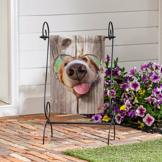 Plow & Hearth Love Smack Suede Garden Flag
