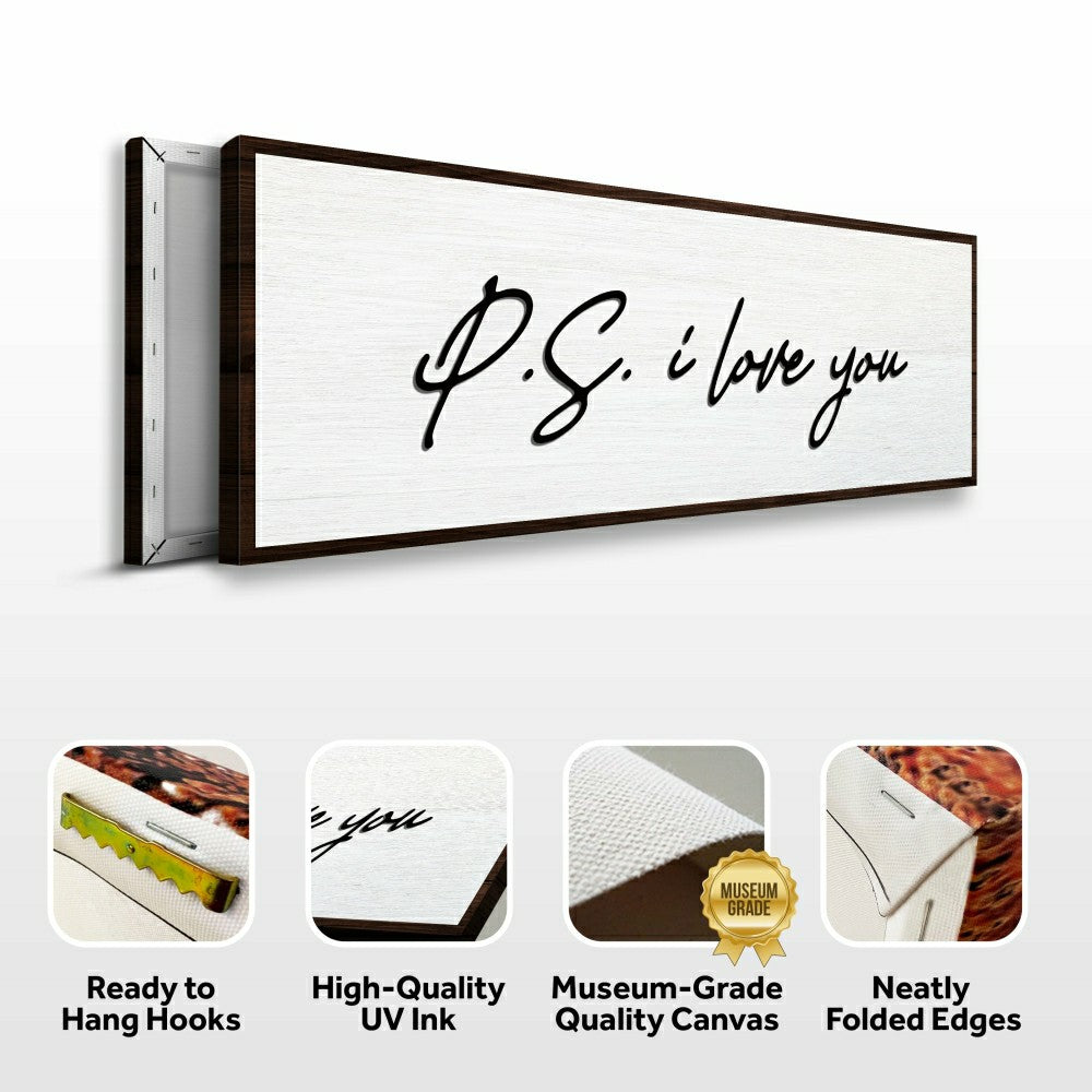Plow & Hearth P.S. I Love You Typography Sign