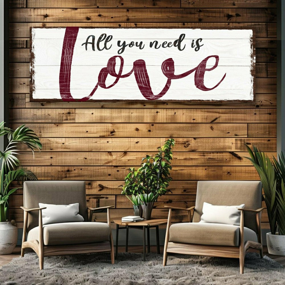 Plow & Hearth All You Need Is Love Sign