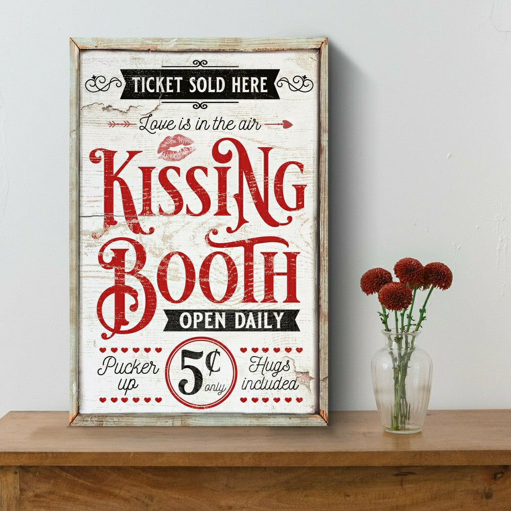 Plow & Hearth Kissing Booth Sign