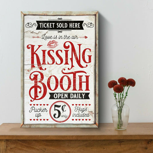 Plow & Hearth Kissing Booth Sign